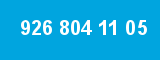 926 804 11 05 926 804 11 05